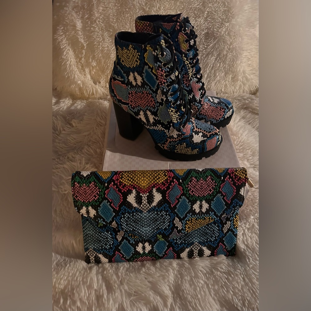 Soda shoes and purse